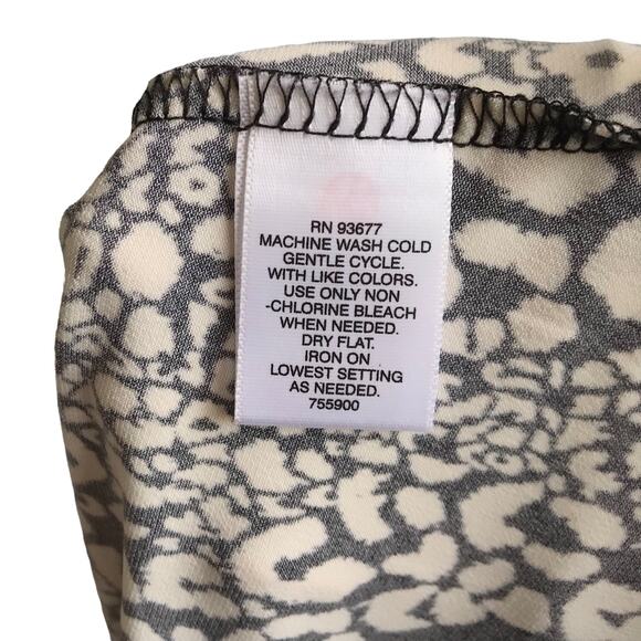 Liz Claiborne Animal Print Wrap Dress Size 1X Jersey 3/4 Sleeves Knee Length - Picture 15 of 16